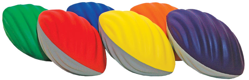 Spiral Foam Football Set of 6