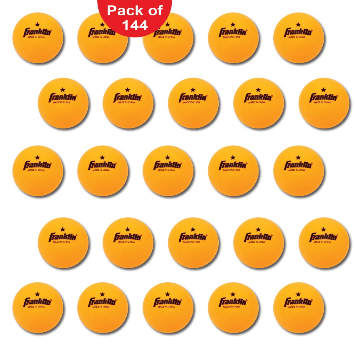 Star Grade Orange Practice Table Tennis Balls (144 balls)