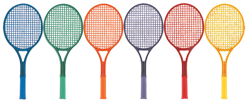 Set of 6 Plastic Tennis Rackets