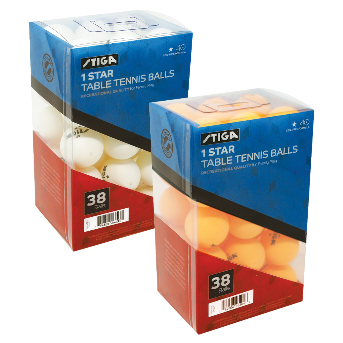 Stiga 1-Star Table Tennis Balls (pk/38)