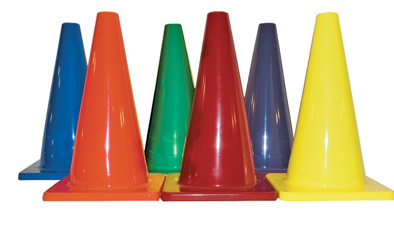 6-Color Set 18" Vinyl Cones