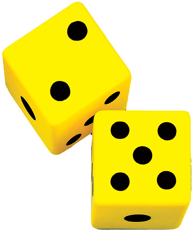 Coated Foam Dice - pair