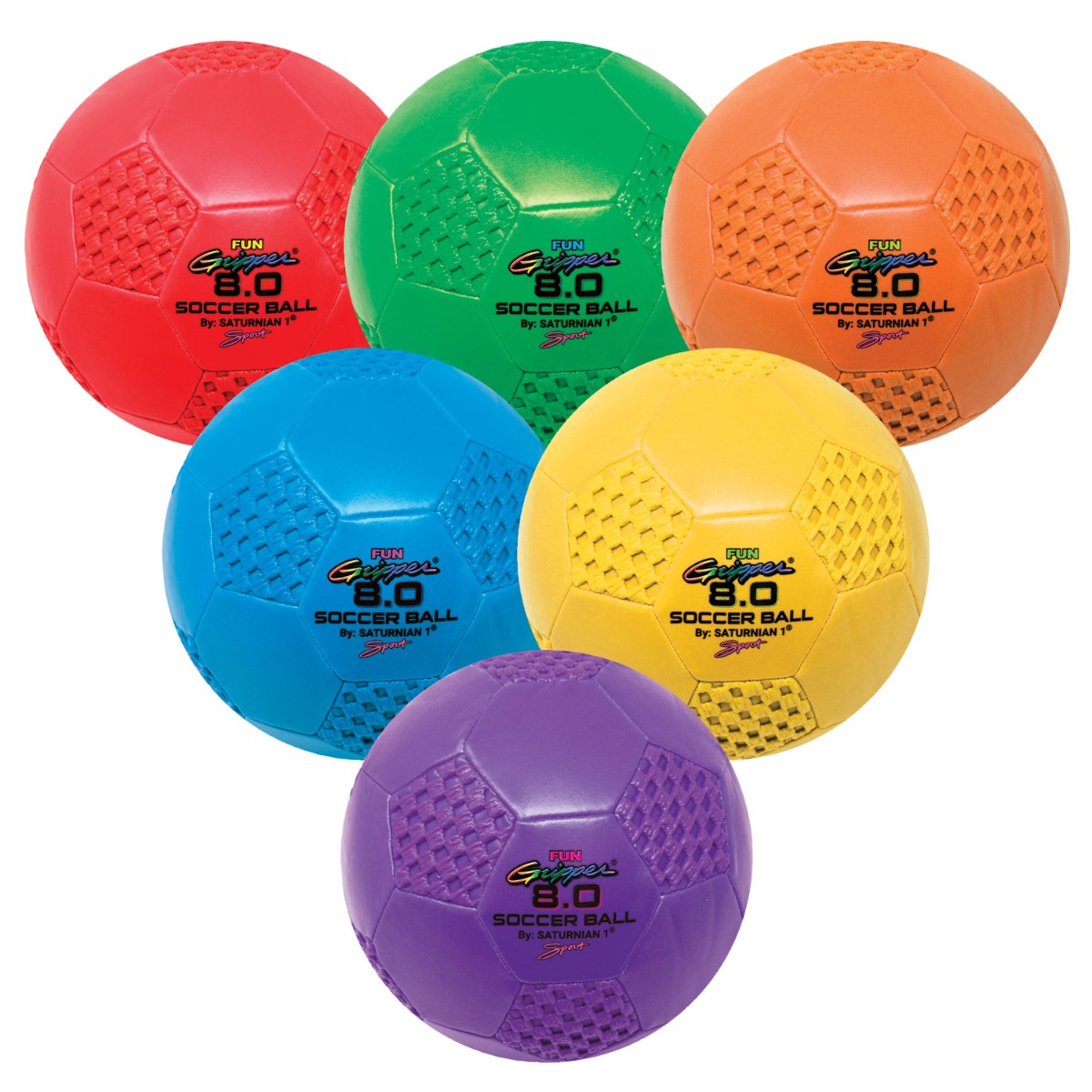 Fun Gripper Soccer Balls, Set of 6