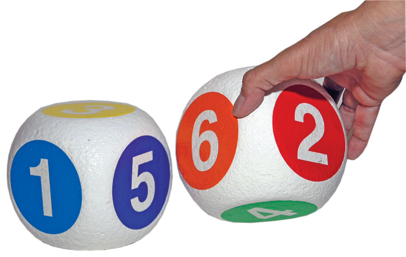 Numbered  Foam Dice - Pair