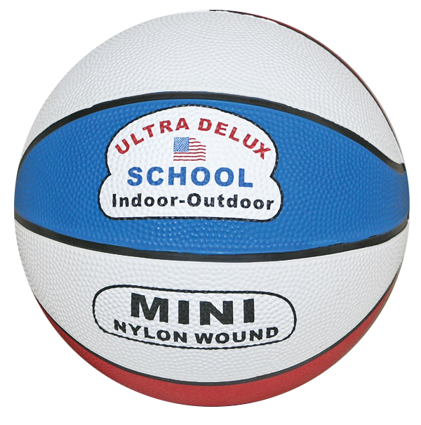 Mini 22" Rubber Basketball Red/White/Blue 