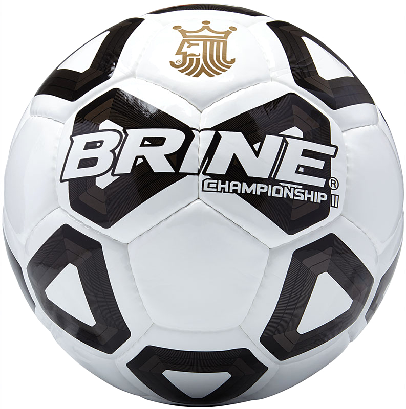 Brine Championship II Official Size 5 Soccer Ball, Black/White