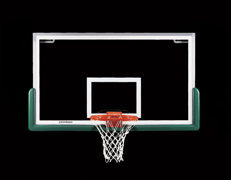 Porter Center-Strut Rectangular Glass Backboard Package
