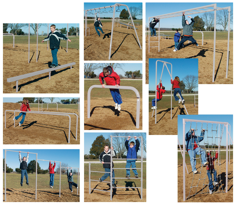 Nine-Unit Galvanized Course w/ Junior Horizontal Ladder