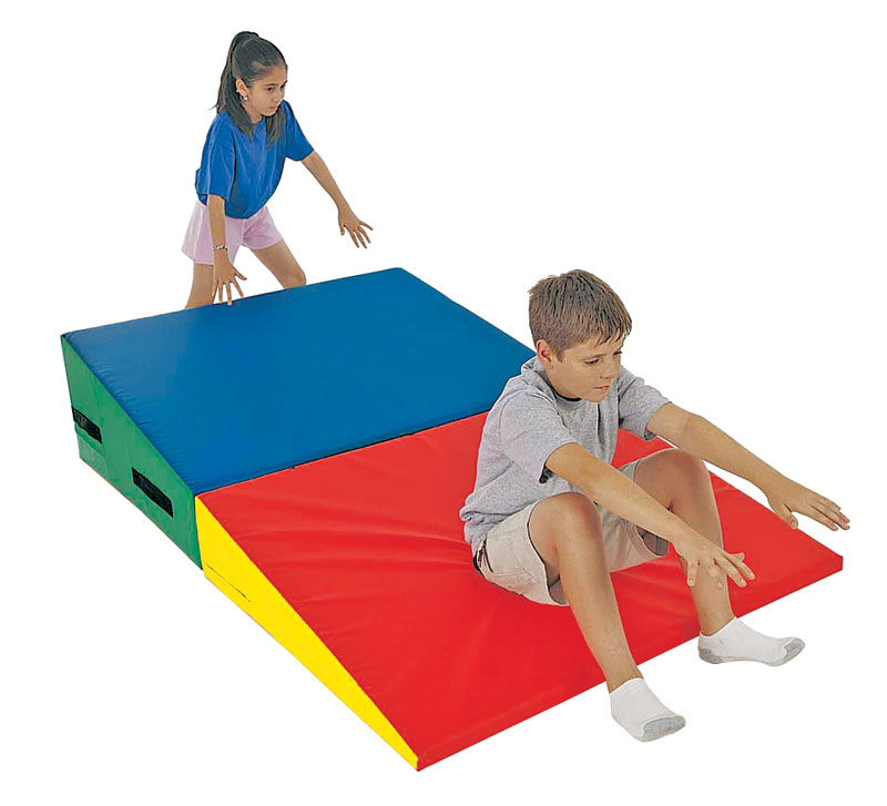 60" x 120" x 22" Folding Incline - Blue & Red