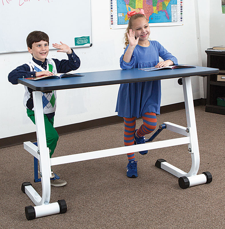 Kinesthetic 2-person Standing Desk w/ Foot Fidget