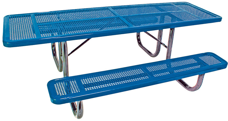 8' Extra-Heavy-Duty Picnic Table ADA Accessible - Perforated