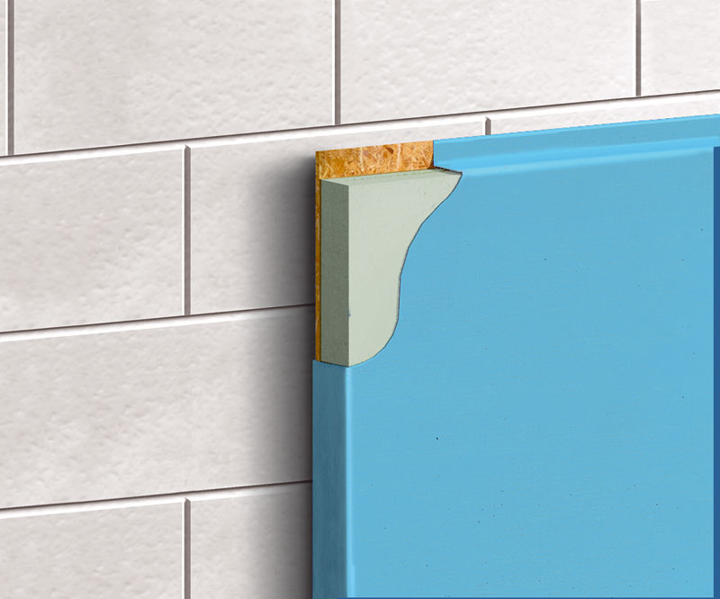 Cut-A-Way pad showing nailing strip on top