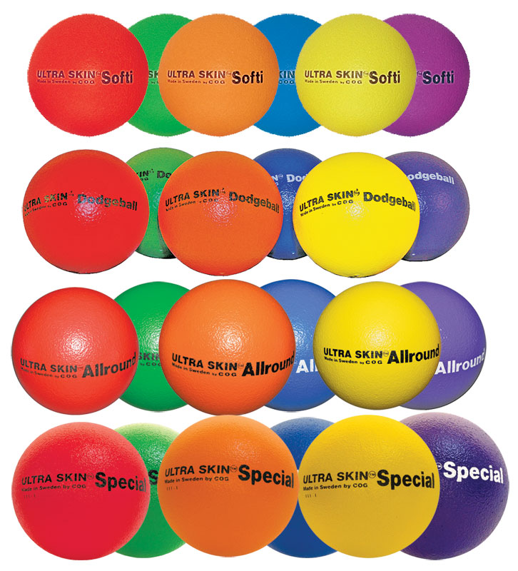 Pack includes 1 set of 6 Softis, 1 set of 6 Dodgeballs, 1 set of 6 Allrounds, and 1 set of 6 Specials.