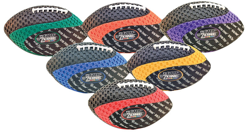 Set of 6 Fun Gripper Grip Zone™ 10.5" Footballs