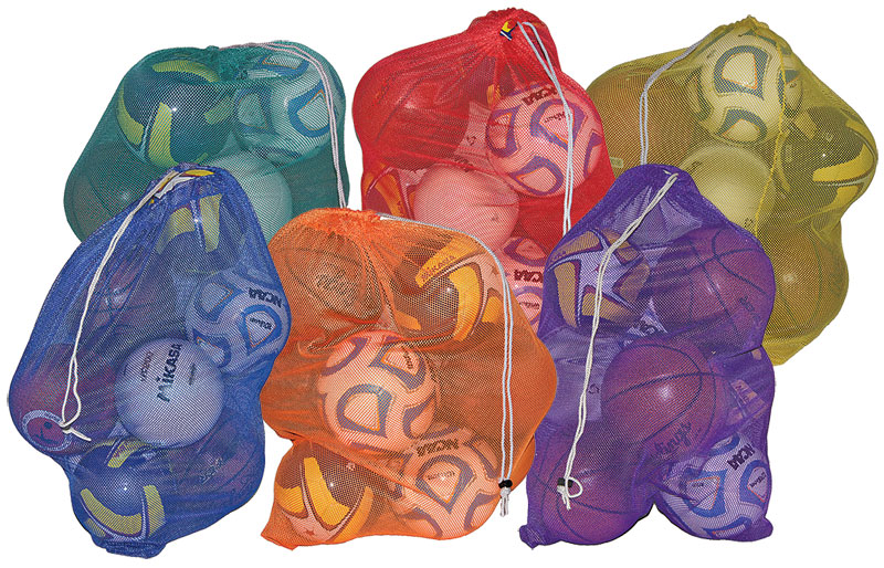 Heavy Duty Mesh Ball Bags  6-Color Set