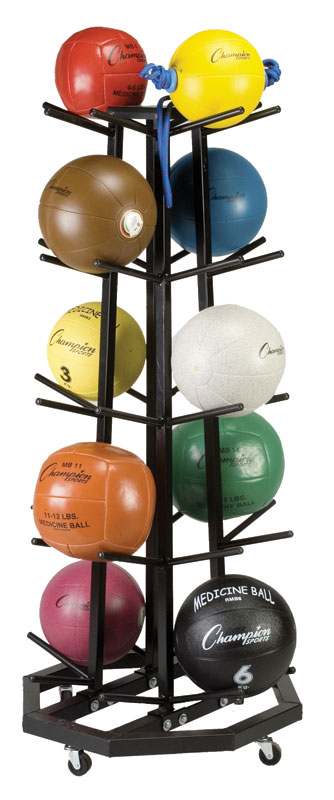 4 Sided Medicine Ball Tree Rack