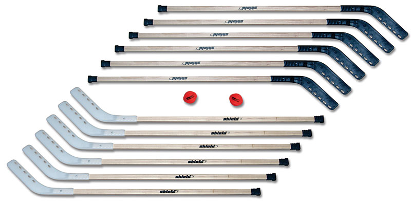 56" Wood Shield Outdoor Hockey Set