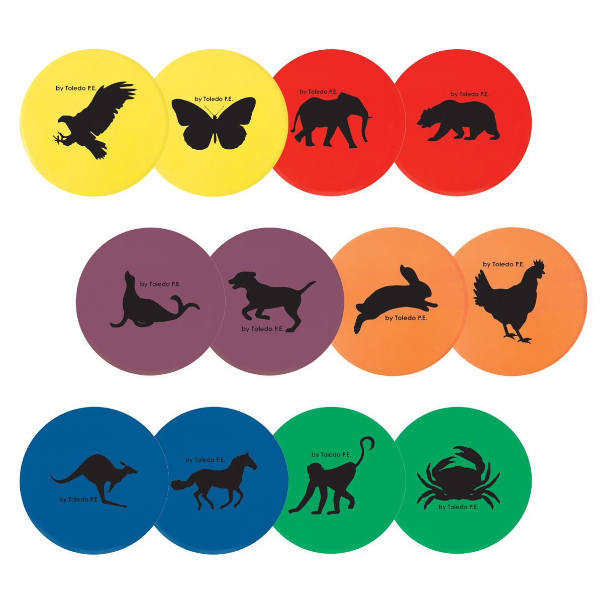 Poly Animal Spots Set of 12