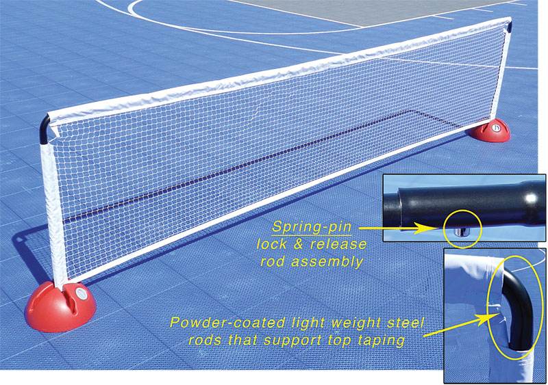 Floor Tennis Net System (With 2 Multi Domes)