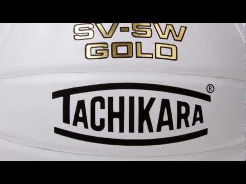 Tachikara SV5W Gold Leather Volleyball (Scarlet & Navy)